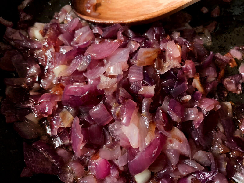 The onion should be soft and translucent